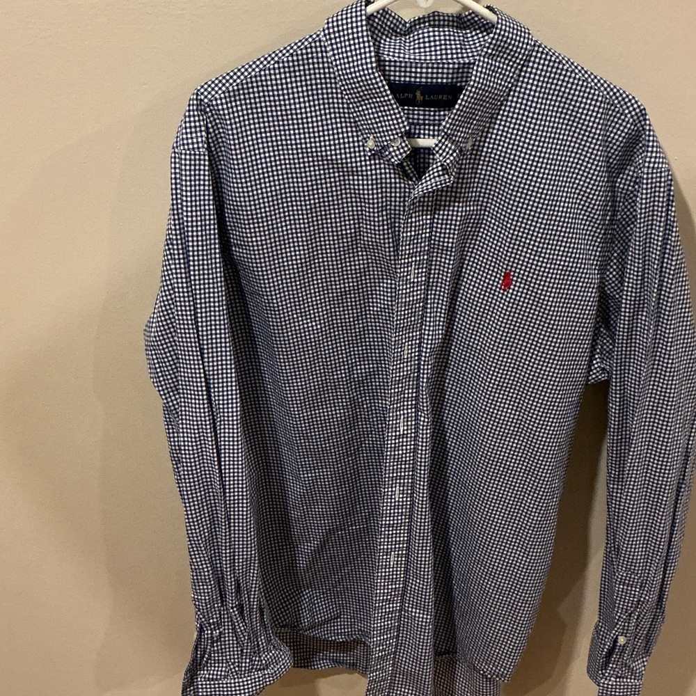 Polo by Ralph Lauren Men's Navy Gingham Shirt